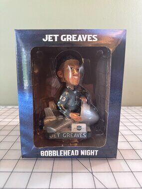 2025 Jet Greaves Cleveland Monsters Bobblehead NIB Blue Jackets AHL